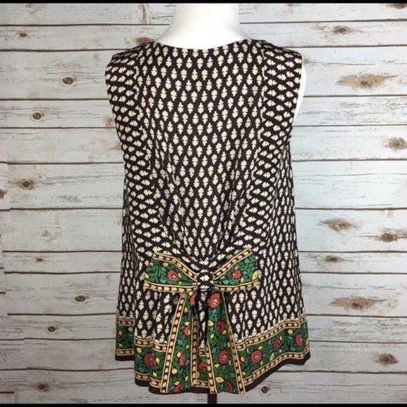 Anna Sui for Anthropologie silk top w/ bow on back - Picture 3 of 4